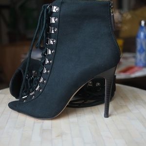 BCBG Suede Stilletto Booties - Never Worn